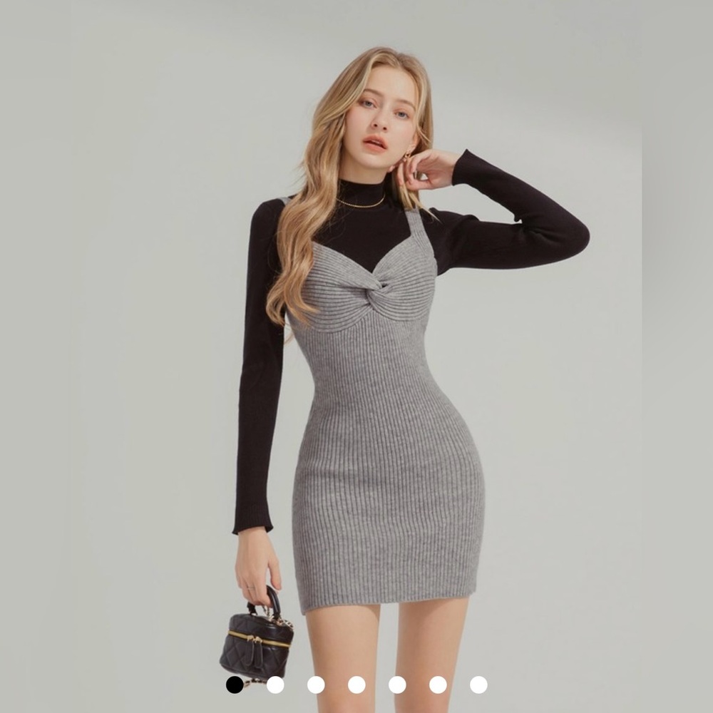 NEW! AIR SPACE Twisted Knit Sleeveless Short Dress